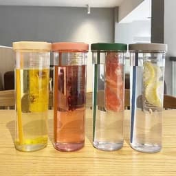 image-TinoMicro Plastic Straw Water Bottle 800ML Large Capacity