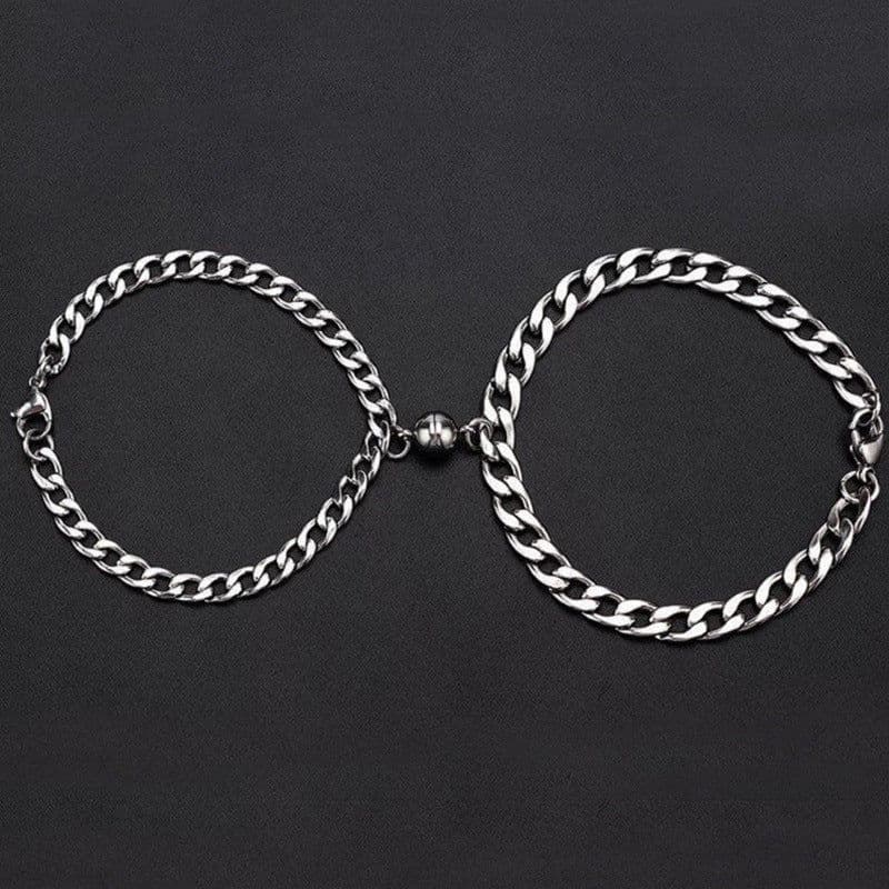 image-Magnetic Couple Bracelet Set Love Attraction Design Pair