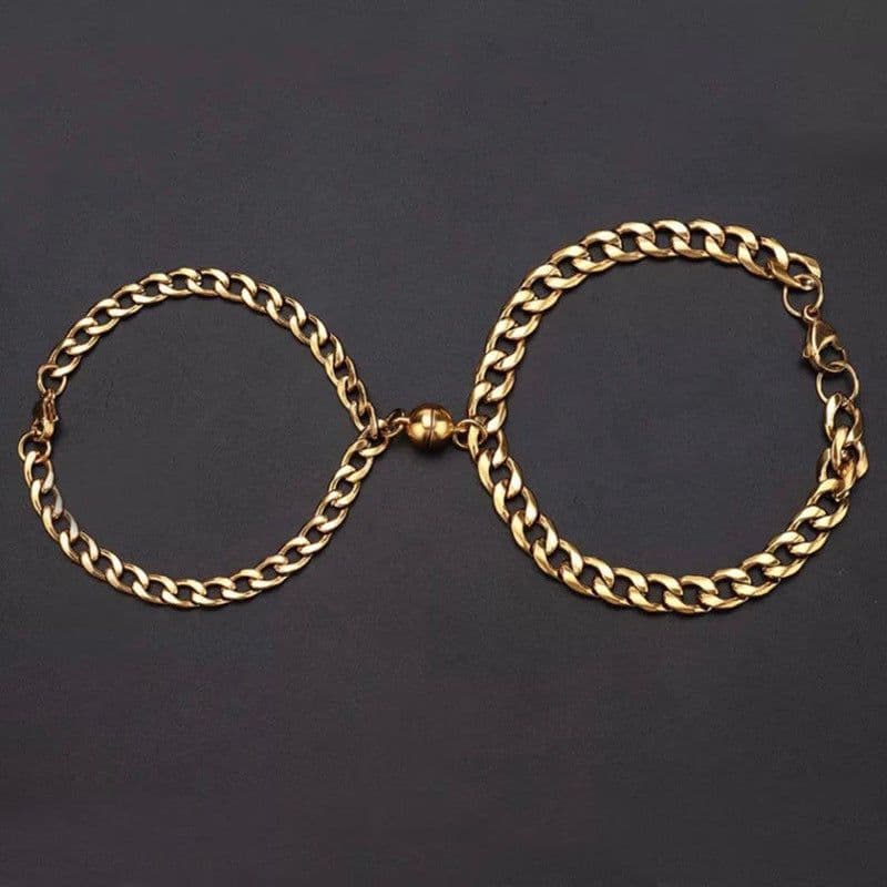 image-Magnetic Couple Bracelet Set Love Attraction Design Pair