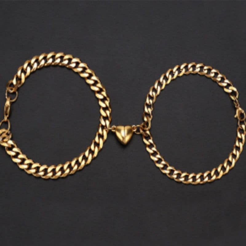 image-Magnetic Couple Bracelet Set Love Attraction Design Pair