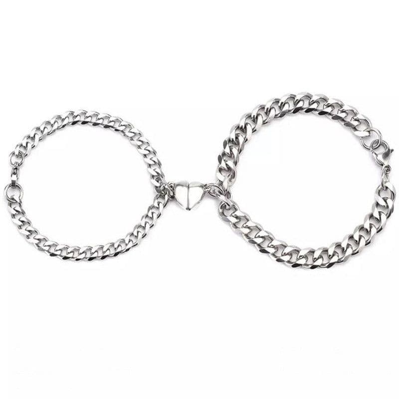 image-Magnetic Couple Bracelet Set Love Attraction Design Pair