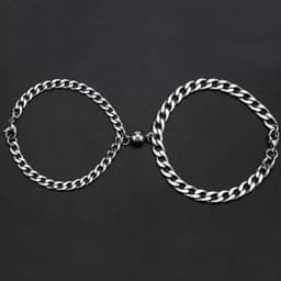 image-Magnetic Couple Bracelet Set Love Attraction Design Pair