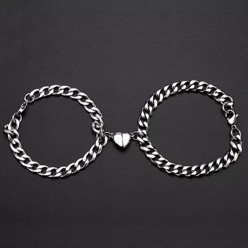 image-Magnetic Couple Bracelet Set Love Attraction Design Pair