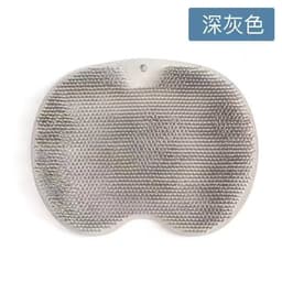 image-Silicone Bath Brush Massage Mat with Suction Cup Non-Slip Pad