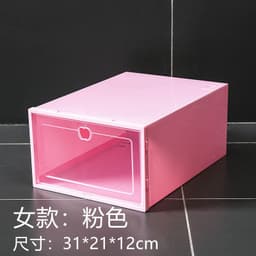 image-Gallop Plastic Flip Shoe Box Storage Container 33x23x14cm