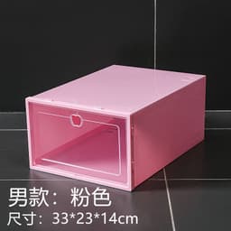image-Gallop Plastic Flip Shoe Box Storage Container 33x23x14cm