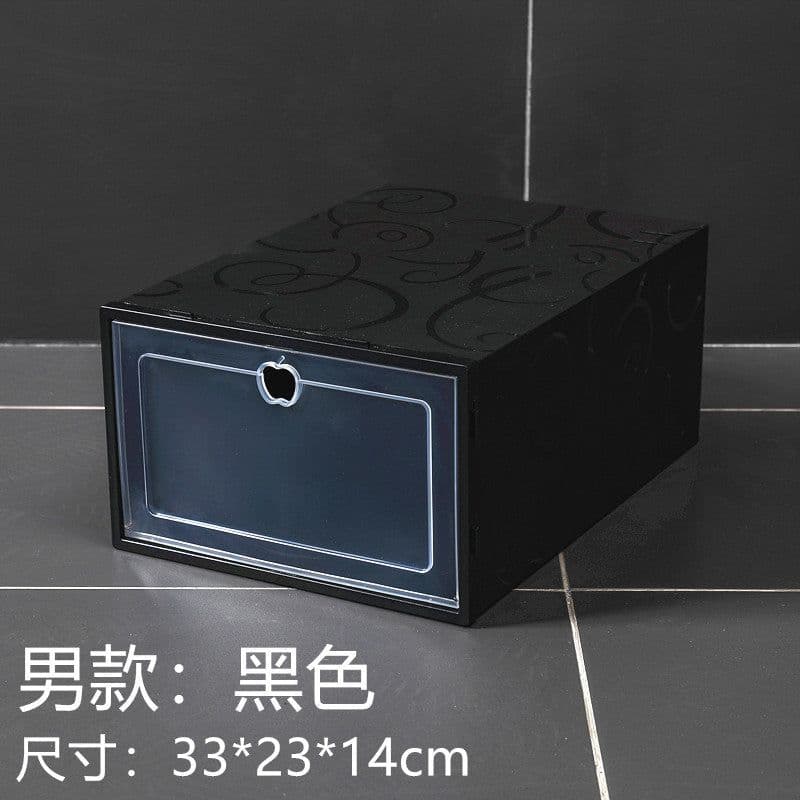 image-Gallop Plastic Flip Shoe Box Storage Container 33x23x14cm