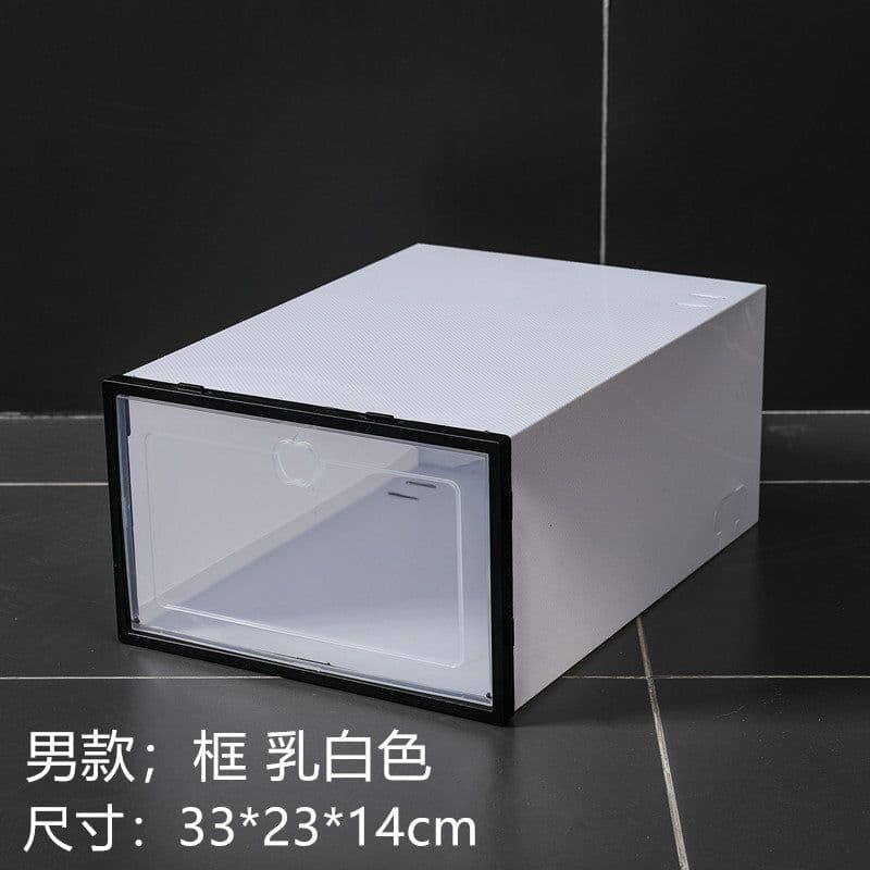 image-Gallop Plastic Flip Shoe Box Storage Container 33x23x14cm