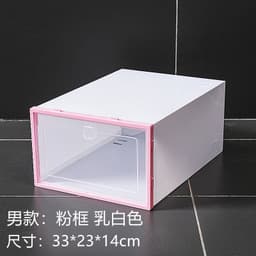 image-Gallop Plastic Flip Shoe Box Storage Container 33x23x14cm