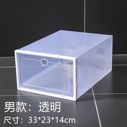 image-Gallop Plastic Flip Shoe Box Storage Container 33x23x14cm
