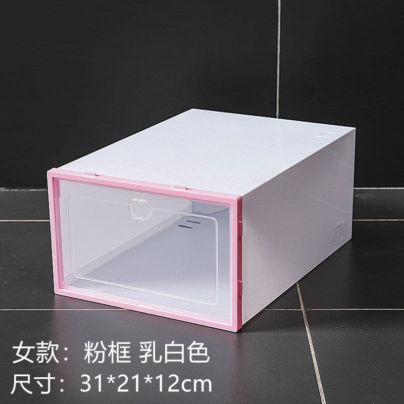 image-Gallop Plastic Flip Shoe Box Storage Container 33x23x14cm