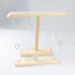 image-Wooden Ring Toss Game Desktop Hook Ferrule