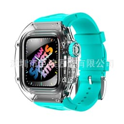 image-JERALAND Apple Watch Case with Transparent Strap 44/45MM