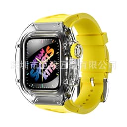 image-JERALAND Apple Watch Case with Transparent Strap 44/45MM
