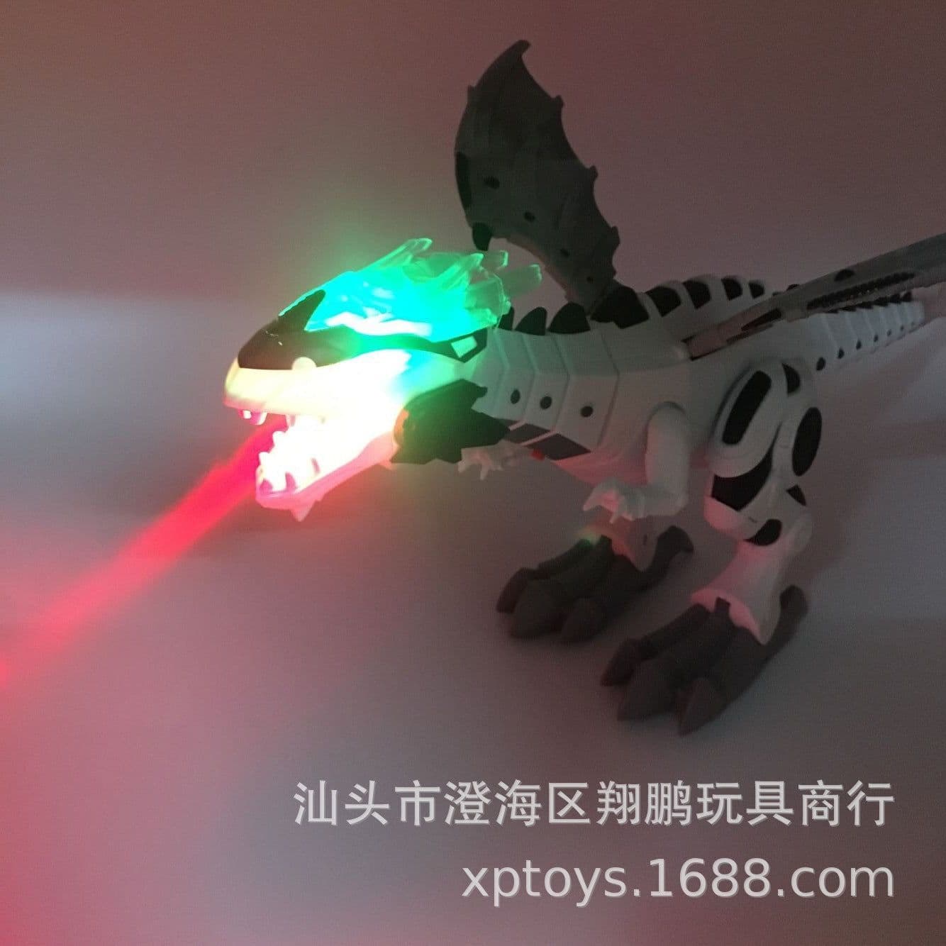 image-Lemei Electric Fire-Breathing Dragon Dinosaur Model Toy
