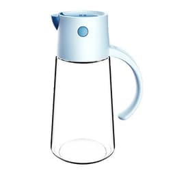image-Hulk Glass Oil Dispenser with Lid - Automatic Opening Kitchen Bottle