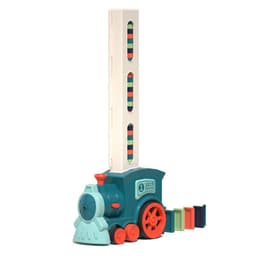 image-Domino Train Set with 100 Pieces and Storage Box