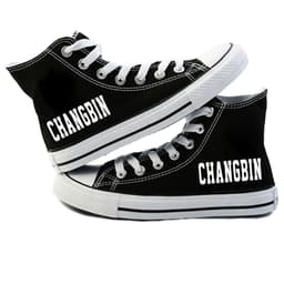 image-Stray Kids Canvas High-Top Shoes Unisex Breathable Sneakers