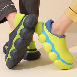 image-An Sham Fen Unisex Cotton Slippers Waterproof Non-Slip EVA Sole