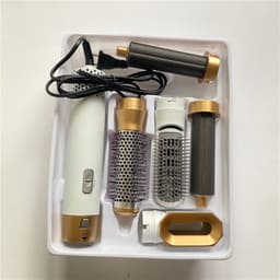 image-5-in-1 Hot Air Brush Curling Iron Hair Dryer Styling Comb