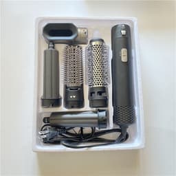 image-5-in-1 Hot Air Brush Curling Iron Hair Dryer Styling Comb