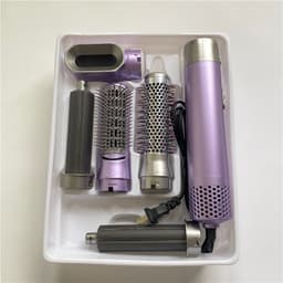 image-5-in-1 Hot Air Brush Curling Iron Hair Dryer Styling Comb