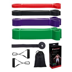 image-Resistance Band with Handles and Door Anchor - TPE Latex Yoga Fitness