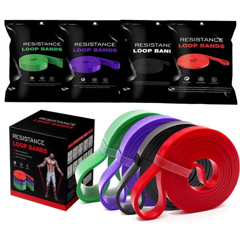 image-Resistance Band with Handles and Door Anchor - TPE Latex Yoga Fitness