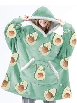image-Women's Flannel Hooded Nightgown Unicorn Tiger Print Pajama