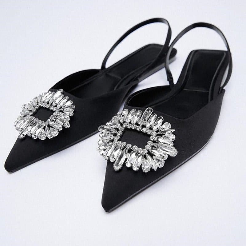 image-Women's Pointed Toe Stiletto Mules High Heel Sandals Size 35-43