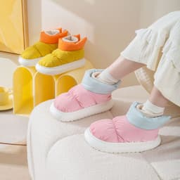 image-Love Home EVA Down Cotton Slippers Indoor Outdoor Unisex