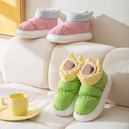 image-Love Home EVA Down Cotton Slippers Indoor Outdoor Unisex