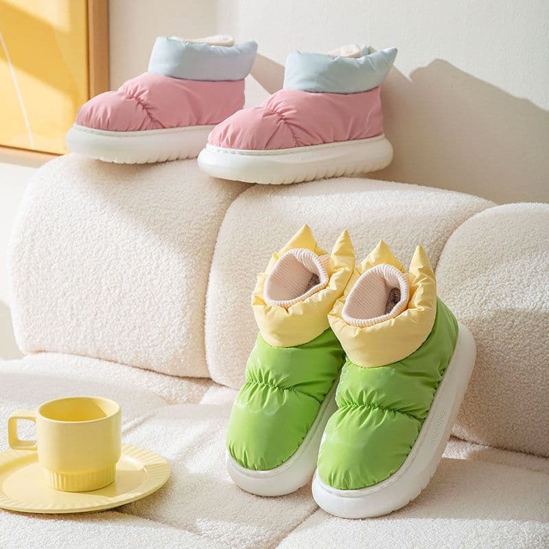 image-Love Home EVA Down Cotton Slippers Indoor Outdoor Unisex
