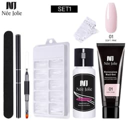 image-NeeJolie Nail Extension Gel Kit 15-Piece Set Paper-Free