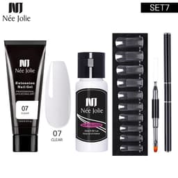 image-NeeJolie Nail Extension Gel Kit 15-Piece Set Paper-Free