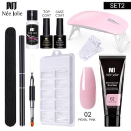 image-NeeJolie Nail Extension Gel Kit 15-Piece Set Paper-Free
