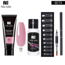 image-NeeJolie Nail Extension Gel Kit 15-Piece Set Paper-Free
