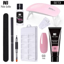 image-NeeJolie Nail Extension Gel Kit 15-Piece Set Paper-Free