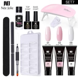 image-NeeJolie Nail Extension Gel Kit 15-Piece Set Paper-Free
