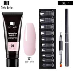 image-NeeJolie Nail Extension Gel Kit 15-Piece Set Paper-Free