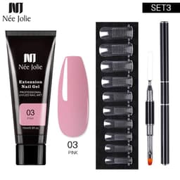 image-NeeJolie Nail Extension Gel Kit 15-Piece Set Paper-Free