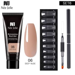 image-NeeJolie Nail Extension Gel Kit 15-Piece Set Paper-Free