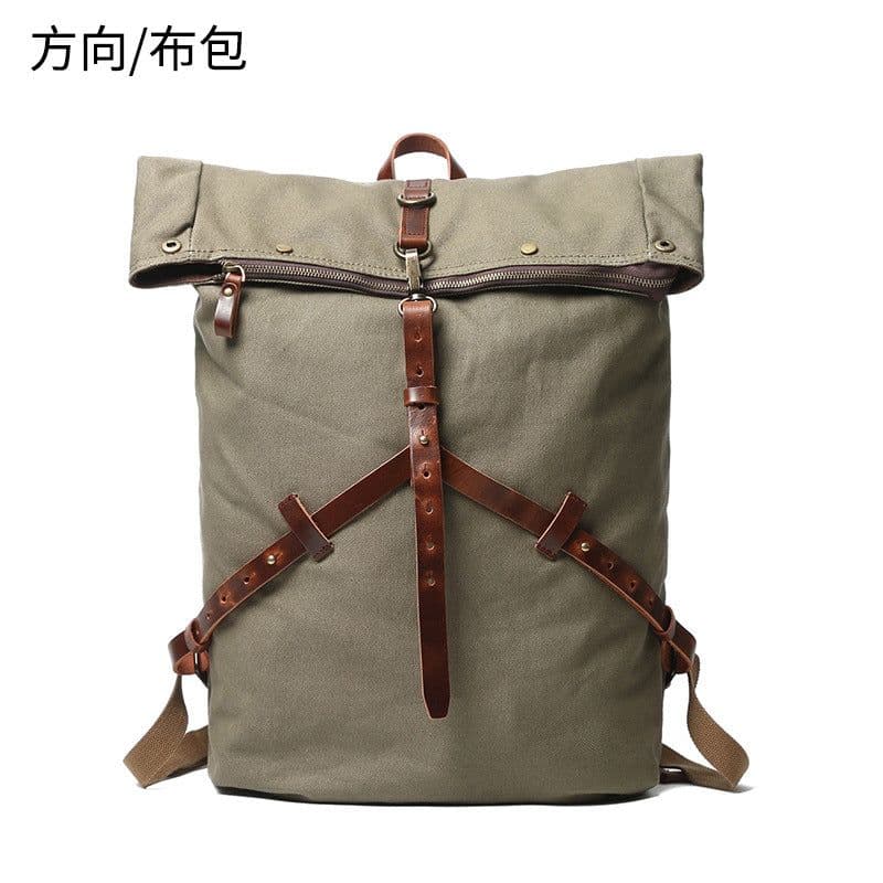 image-Canvas Travel Backpack 20-35L Vintage Style Large Capacity