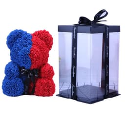 image-Rose Bear with Wedding Dress 40cm Flower Bear Gift