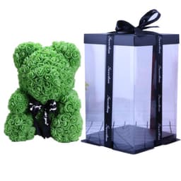 image-Rose Bear with Wedding Dress 40cm Flower Bear Gift