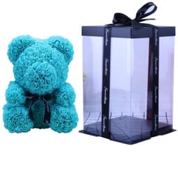 image-Rose Bear with Wedding Dress 40cm Flower Bear Gift