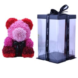 image-Rose Bear with Wedding Dress 40cm Flower Bear Gift