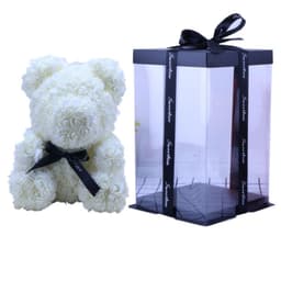 image-Rose Bear with Wedding Dress 40cm Flower Bear Gift