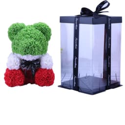 image-Rose Bear with Wedding Dress 40cm Flower Bear Gift