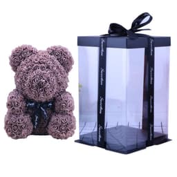 image-Rose Bear with Wedding Dress 40cm Flower Bear Gift